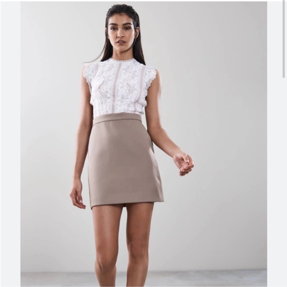 Reiss Sally Mocha Lace Dress